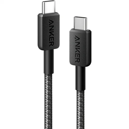 USB-C to USB-C kábel Anker 322, 60W, 3A, 1.8m, Fekete A81F6G11 - 2