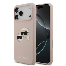  iPhone 17 Pro Max Pink Karl Lagerfeld Szilikon Ikonikus Fejek MagSafe Tok