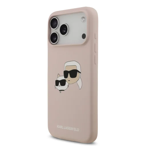  iPhone 17 Pro Max Pink Karl Lagerfeld Szilikon Ikonikus Fejek MagSafe Tok - 2