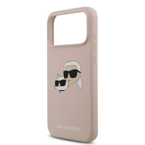  iPhone 17 Pro Max Pink Karl Lagerfeld Szilikon Ikonikus Fejek MagSafe Tok - 5