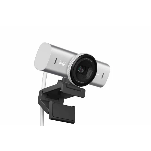 Logitech MX Brio 4K Ultra HD Collaboration and Streaming Webcam - Pale Grey - 4