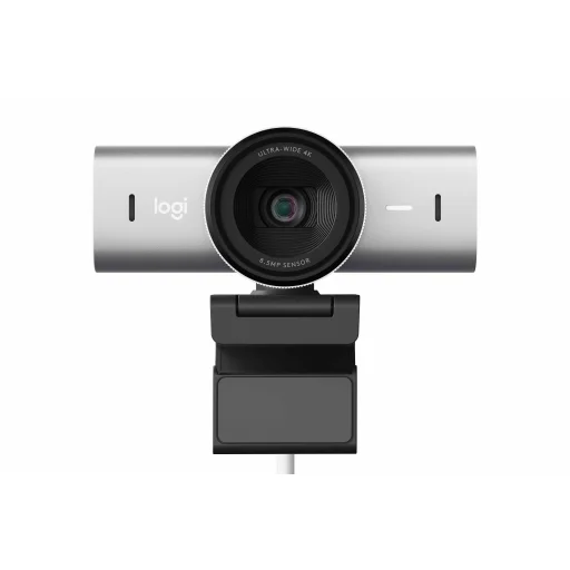 Logitech MX Brio 4K Ultra HD Collaboration and Streaming Webcam - Pale Grey - 9
