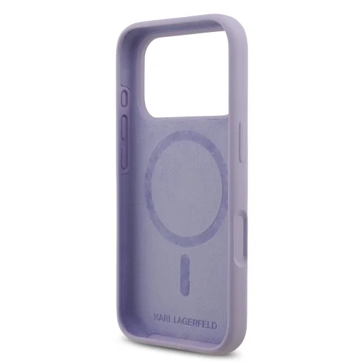  iPhone 17 Pro Lila Karl Lagerfeld Liquid Silicone Karl and Choupette MagSafe tok - 6