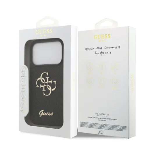  iPhone 17 Pro Guess PU Fixed Glitter 4G Metal Logo tok - 7