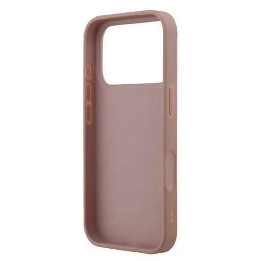  iPhone 17 Pro Pink Guess PU Glitter 4G Fém Logó tok - 6