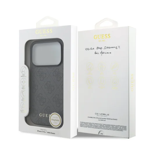  iPhone 17 Pro Szürke Guess 4G Charm tok Tone on Tone - 6