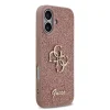  iPhone 17 Pink Guess PU Fixed Glitter 4G Metal Logo tok thumbnail