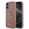 iPhone 17 Pink Guess PU Fixed Glitter 4G Metal Logo tok thumbnail