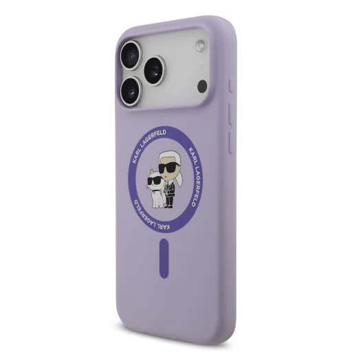  iPhone 17 Pro Max Lila Karl Lagerfeld Liquid Silicone Karl és Choupette MagSafe tok - 2