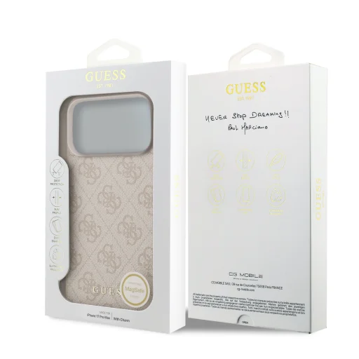  iPhone 17 Pro Max Tone on Tone Pink Guess 4G Charm tok - 6