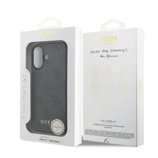  iPhone 17 Tone on Tone Grey Guess 4G Charm tok - 6