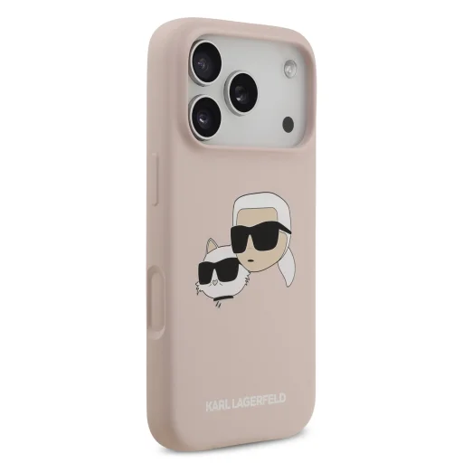 iPhone 17 Pro Pink Karl Lagerfeld Liquid Silicone Double Heads MagSafe tok - 4