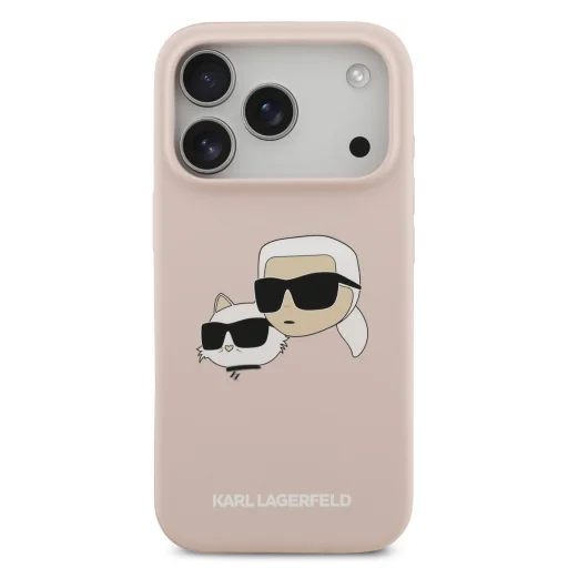  iPhone 17 Pro Pink Karl Lagerfeld Liquid Silicone Double Heads MagSafe tok - 3