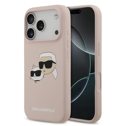  iPhone 17 Pro Pink Karl Lagerfeld Liquid Silicone Double Heads MagSafe tok - 1