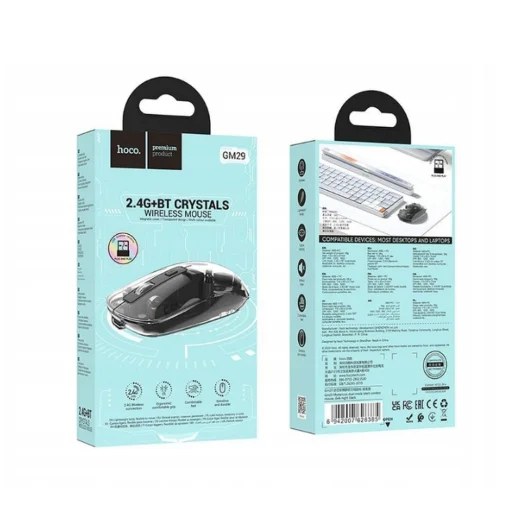 Vezeték nélküli egér Hoco GM29, 1600DPI, Fekete - 5