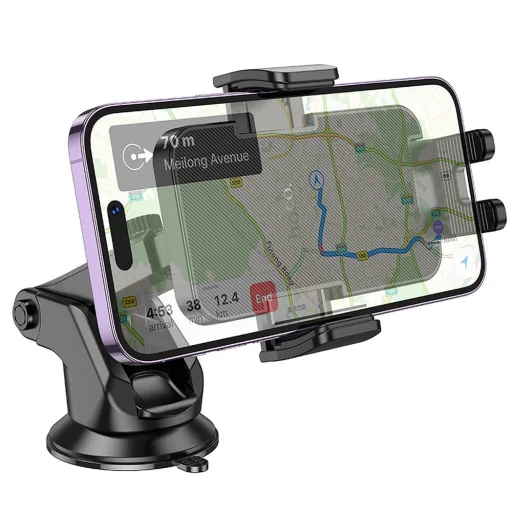 Autós telefontartó Hoco H37, 4.5inch - 7inch, Fekete - 2