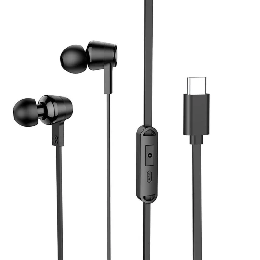 Handsfree USB-C Hoco M86, Fekete - 3