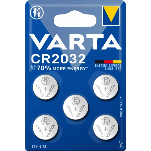 Lithium Gombelem Varta, CR2032, 5-Darab - 3
