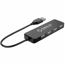 USB Hub Orico FL01, 4 x USB-A, Fekete