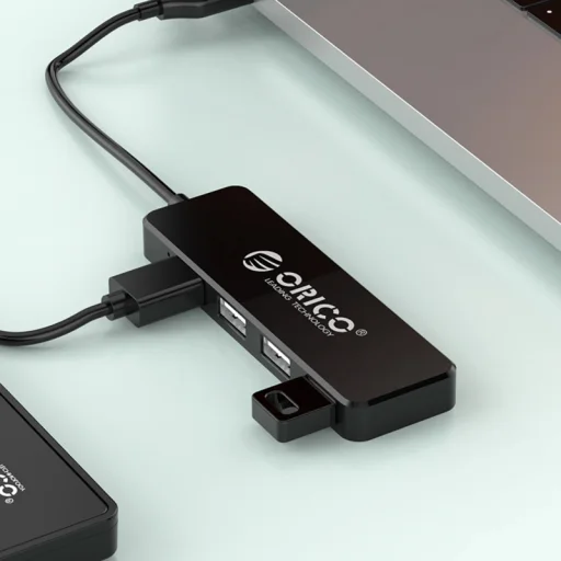 USB Hub Orico FL01, 4 x USB-A, Fekete - 4
