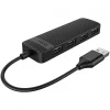 USB Hub Orico FL02, 4 x USB-A, Fekete
