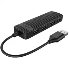 USB Hub Orico FL02, 4 x USB-A, Fekete