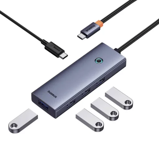 USB-C Hub Baseus UltraJoy, 4 x USB-A 3.0 - 1 x USB-C, Szürke B00052801811-01 - 2