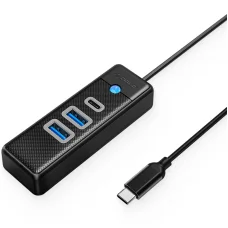 USB-C Hub Orico PWC2U-C3, 2 x USB-A 3.0 - 1 x USB-C, Fekete