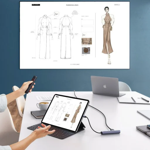 USB-C Hub UGREEN CM418 (10919), 2 x USB-A 3.0 - 1 x USB-C - 1 x HDMI - 1 x RJ45, Szürke - 5