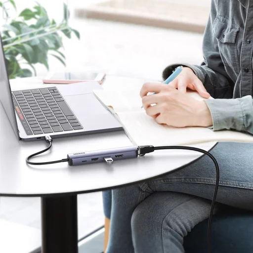 USB-C Hub UGREEN CM418 (10919), 2 x USB-A 3.0 - 1 x USB-C - 1 x HDMI - 1 x RJ45, Szürke - 6