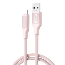 XO kábel NB265 USB - USB-C 1,0m 3A rózsaszín