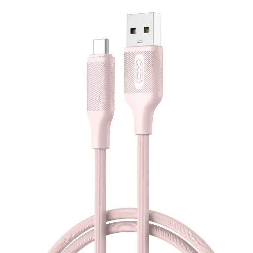 XO kábel NB265 USB - USB-C 1,0m 3A rózsaszín - 1