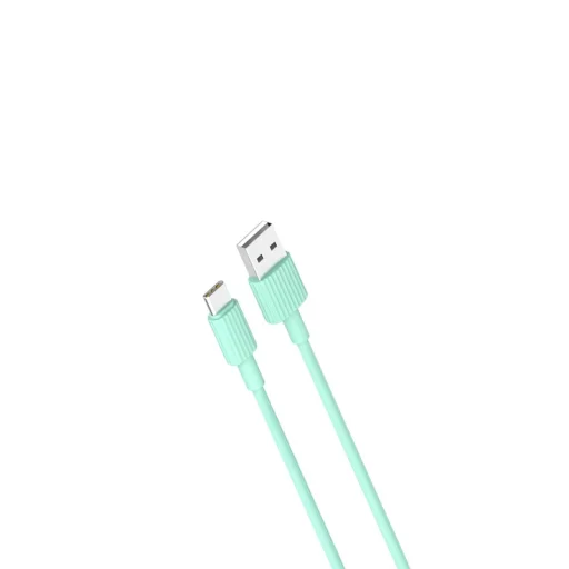 XO kábel NB156 USB - USB-C 1,0 m 2,4A zöld - 1