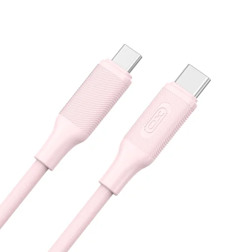 XO kábel NB-Q265B PD USB-C - USB-C 1,0m 60W rózsaszín - 2