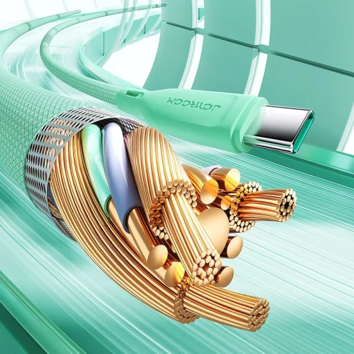 Joyroom Multi-Color Series SA34-AC6 USB-A / USB-C kábel 100W gyorstöltéssel 1m - Rózsaszín, - 5