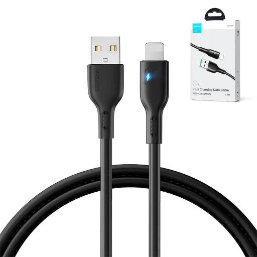 USB kábel - Lightning 2.4A 1.2m Joyroom S-UL012A13 - fekete - 2