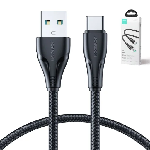 Joyroom USB - USB C 3A Surpass Series kábel gyors töltéshez és adatátvitelhez 1.2 m fekete (S-UC027A11) - 8