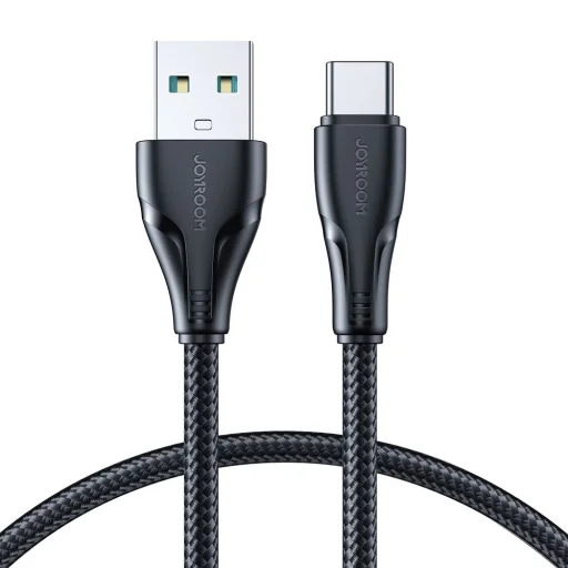 Joyroom USB - USB C 3A Surpass Series kábel gyors töltéshez és adatátvitelhez 1.2 m fekete (S-UC027A11) - 1