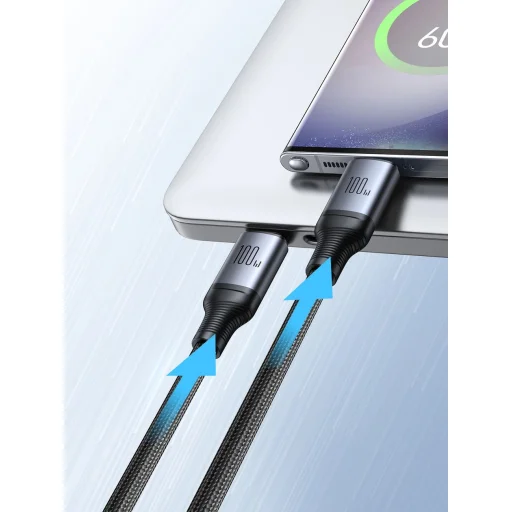 2 az 1-ben kábel Joyroom Speedy sorozat SA21-1T2 USB-C - USB-C / USB-C 1,5m fekete - 8