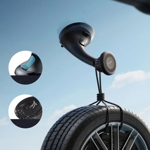 Joyroom JR-ZS356 univerzális mágneses autós telefontartó a műszerfalra/ablakra - fekete - 9