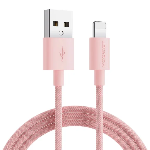Joyroom S-2030M13 kábel Lightning és USB-A csatlakozókkal, 2 m hosszú - rózsaszín - 1