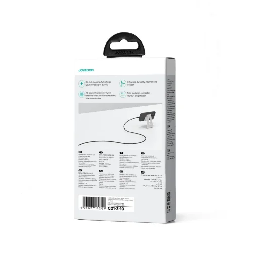 Joyroom Multi-Color Series SA34-AL3 USB-A / Lightning 3A Kábel 1m - Fekete - 4