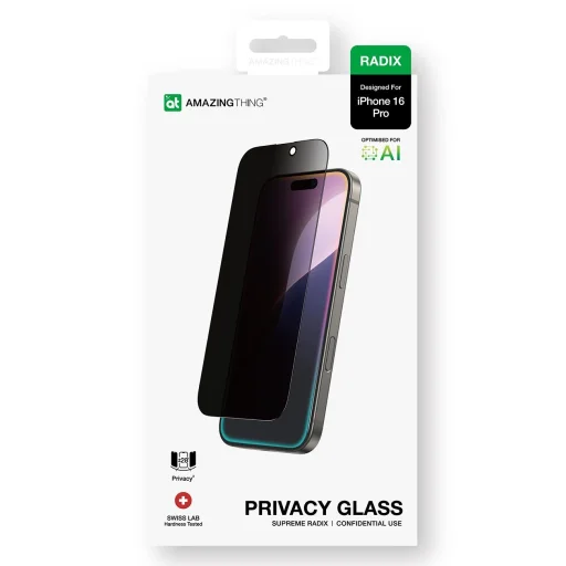 AmazingThing Radix Privacy Glass iPhone 16 Pro üvegfólia - 11