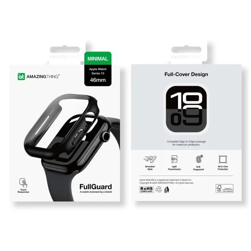 AmazingThing Radix Glass Apple Watch 46mm tok – Fekete - 9