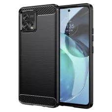 Motorola Moto G72 - Techsuit - Szénszálas Szilikon Tok - Fekete tok