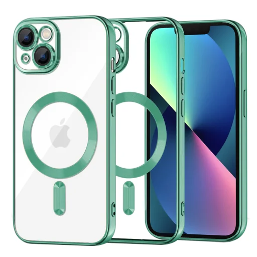 iPhone 13 - Techsuit - Luxus Crystal MagSafe - Világoszöld. tok - 1