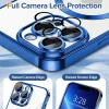 Luxus Kristály MagSafe tok - Techsuit - iPhone 13 Pro - Mély Kék thumbnail