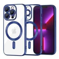 Luxus Kristály MagSafe tok - Techsuit - iPhone 13 Pro - Mély Kék