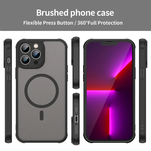 iPhone 13 Pro - Techsuit - HaloFrost II MagSafe tok - Fekete - 3