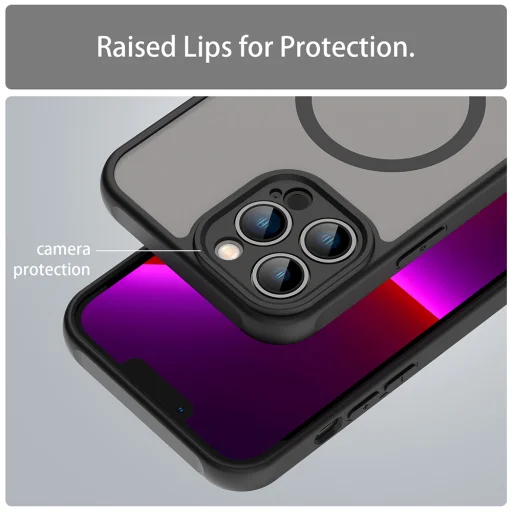 iPhone 13 Pro - Techsuit - HaloFrost II MagSafe tok - Fekete - 5